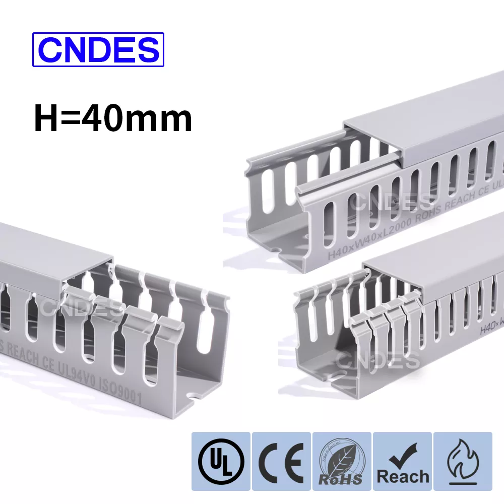 40 mm kõrguse piludega PVC juhtmestiku võidusõidukanal