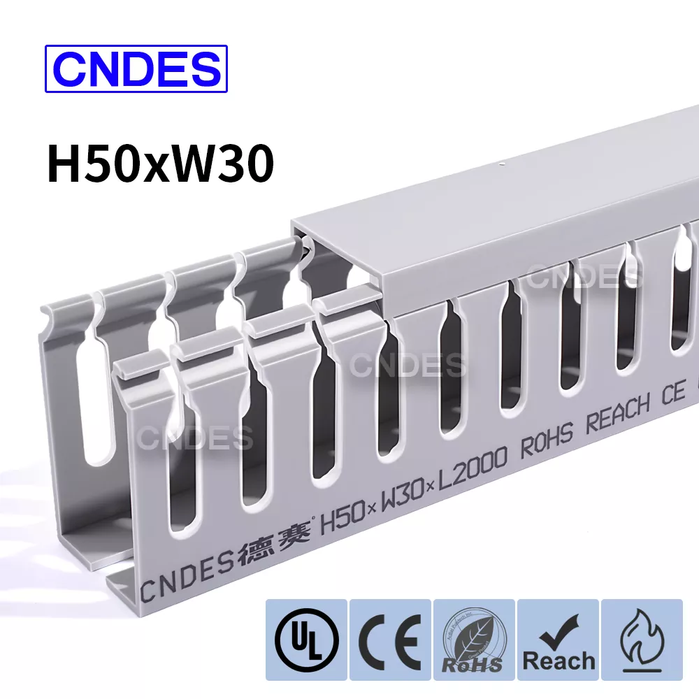 50 × 30 lõhikuga PVC-kaabli korralduskanal