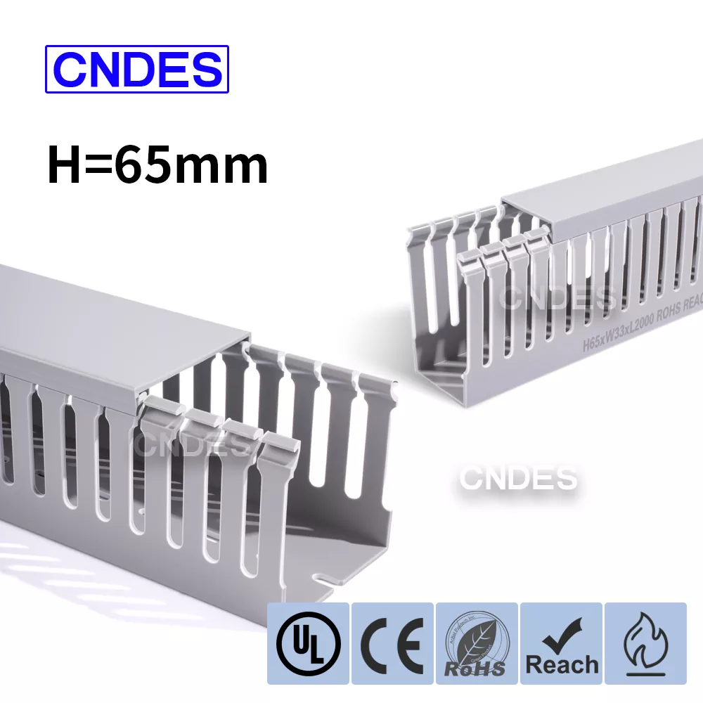 65 mm kõrgune piludega PVC tööstuslik juhtmestik